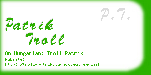 patrik troll business card